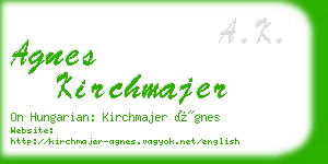 agnes kirchmajer business card